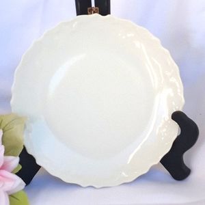 Scalloped White Plate